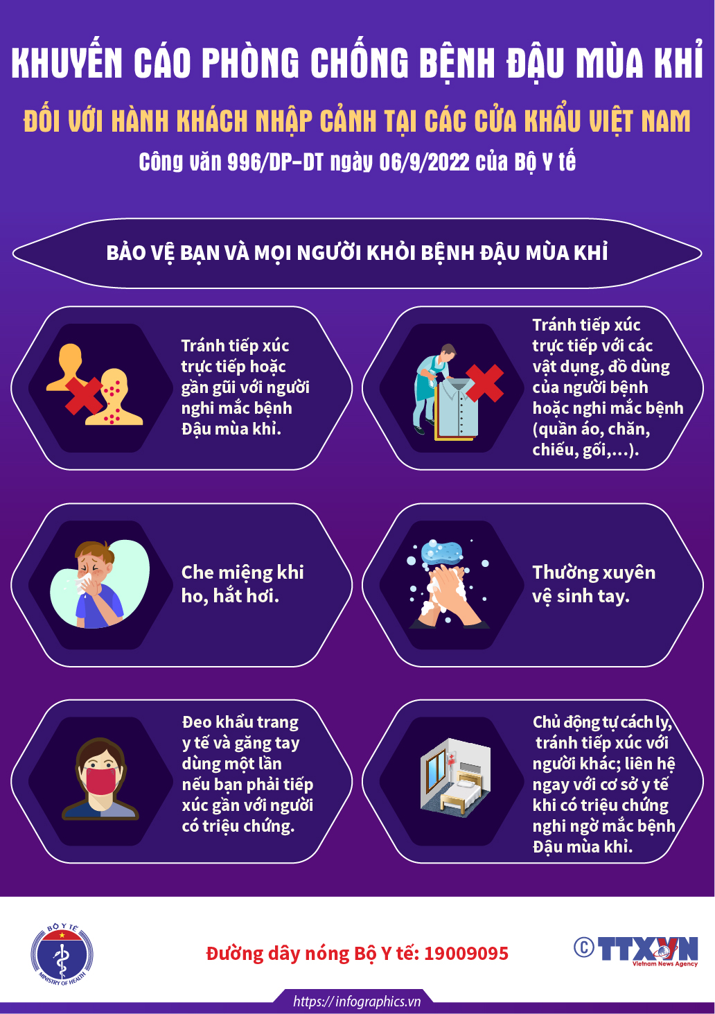 Infographic Khuyến cáo của Bộ Y tế phòng chống bệnh Đậu mùa khỉ ...